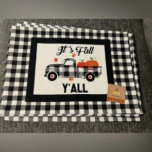 NWT 4 “Its Fall Y’all” Farmhouse Placemats Set